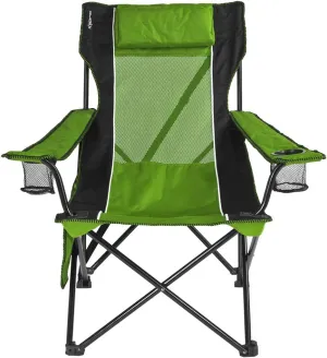 Kijaro Sling Folding Camping Chair - Enjoy The Outdoors in This Outdoor Chair with a Built-in Cup Holders and Side Organizer OR Side Cooler - Includes a Detachable Pillow
