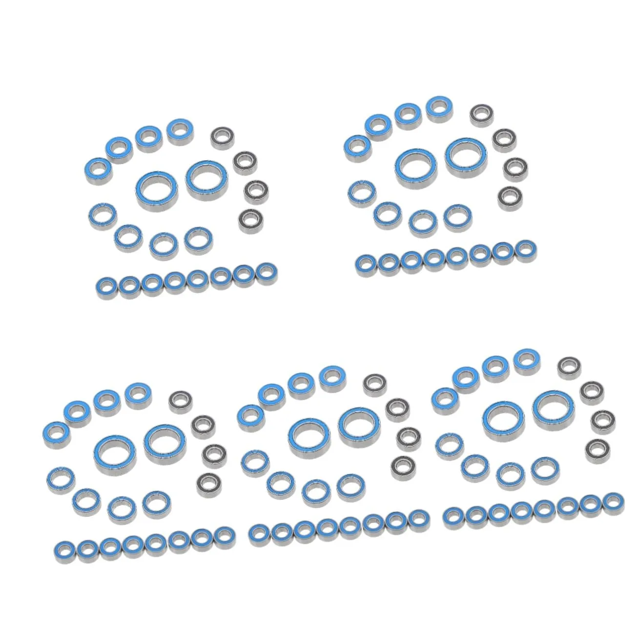 Kisangel 5sets Precision Bearing for Remote-Control Racing Cars Bearing Kit Compatible Crawler Car Axle Enhanced Performance Smooth Driving Sealed Design