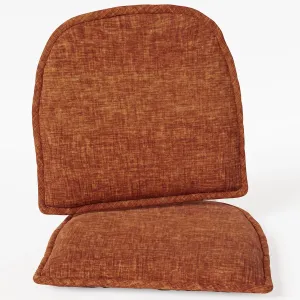 Klear Vu Raindrop The Gripper Non Slip Chair Cushions, Soft & Comfortable Seat Pad, Sitting Pillow for Kitchen, Dining or Office, 2 Count (Pack of 1), Cayenne