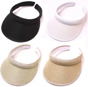 KORADI Women's Sun Visor Hats 4 Pack Wide Brim Golf Visor with Clip Hat Summer UV Protection Beach Cap for Kids UPF 50
