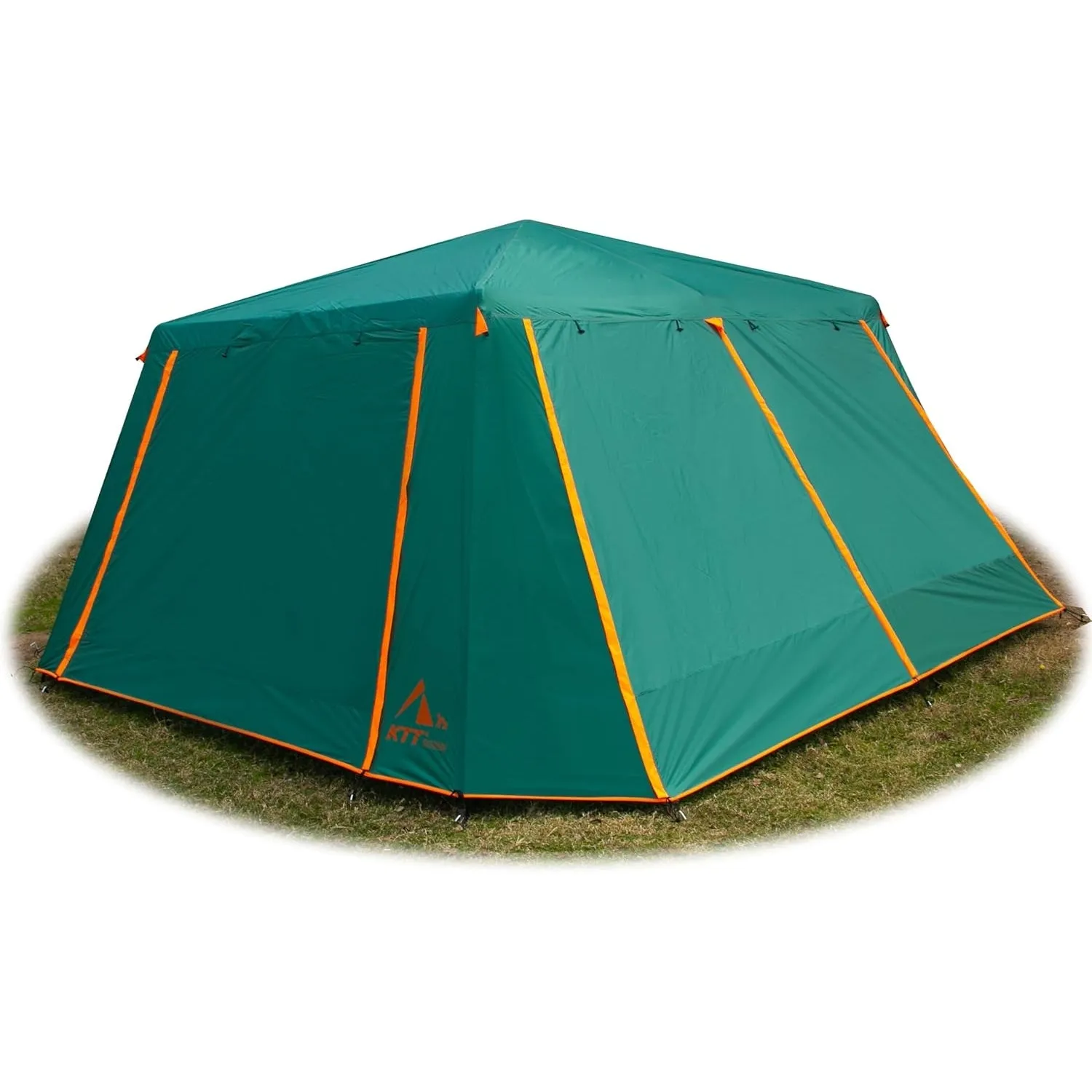 KTT Extra Large Tent 10-12-14 Person(B),Family Cabin Tents,2 Rooms,3 Doors and 3 Windows with Mesh,Straight Wall,Waterproof,Double Layer,Big Tent for Outdoor,Picnic,Camping,Family Gathering