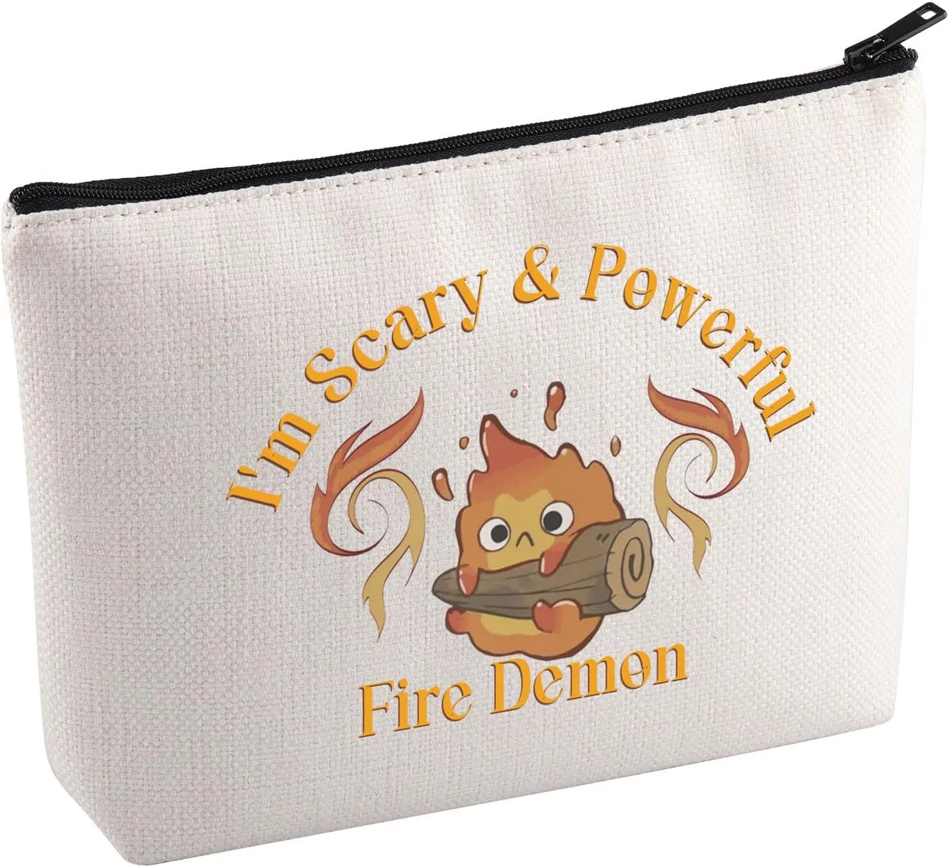 KUIYAI Anime Movie Merchandise Cosmetic Bag Fire Demon Gift Anime Flame Lovers Gift I'm Scary & Powerful Fire Demon Gift For Fans (FireDemon Mup)