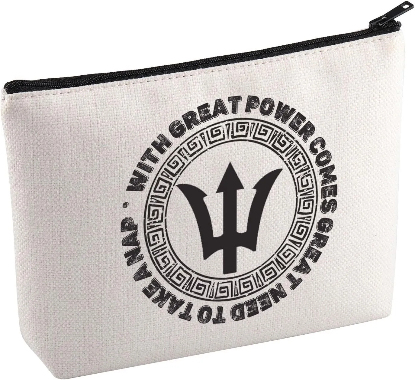 KUIYAI Percy TV Series Inspired Cosmetic Bag Camp Half-Blood Gift Greek Mythology Gift Book Lovers Gift Greek God of Sea Trident Gift (TakeANap Mup)
