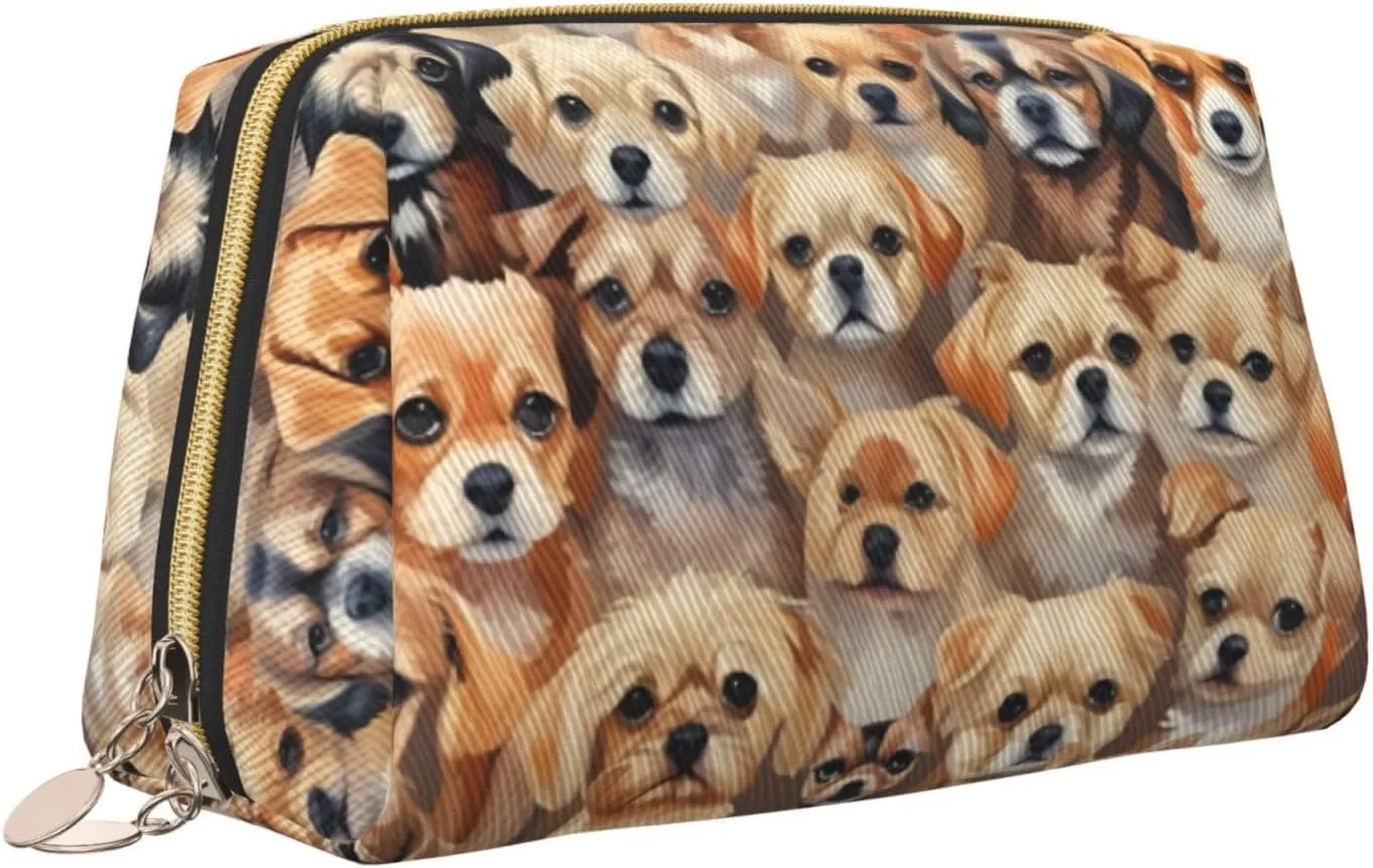 Labrador Retriever Dogs Toiletry Pouch, Travel-Friendly Makeup Organizer For Makeup Brushes, Lipsticks
