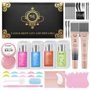 Lash Lift and Color Kit, Eyelash Perm with Lash Curls & Vibrant Black Color, Salon-Quality Results for Women Beginner Salon Use