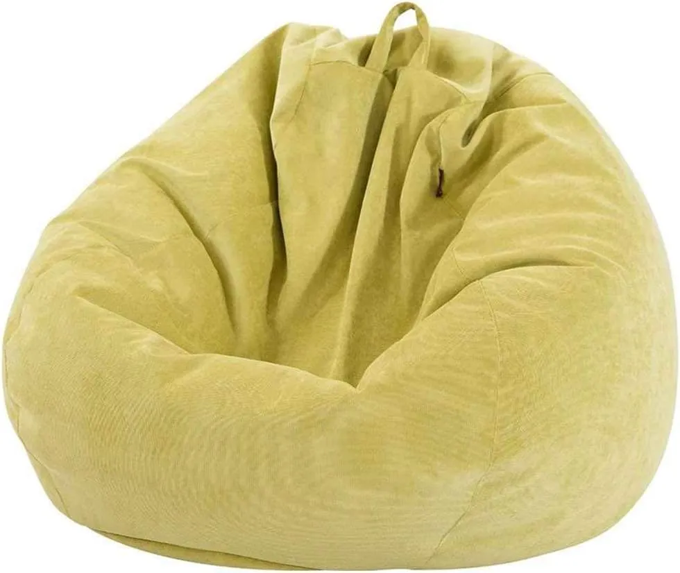 Lazy Sofa Cover Chair Cover with Inner Lining Warm Corduroy seat Lounger Bag Puff Sofa Tatami Living Room 70x80cm-gray_China