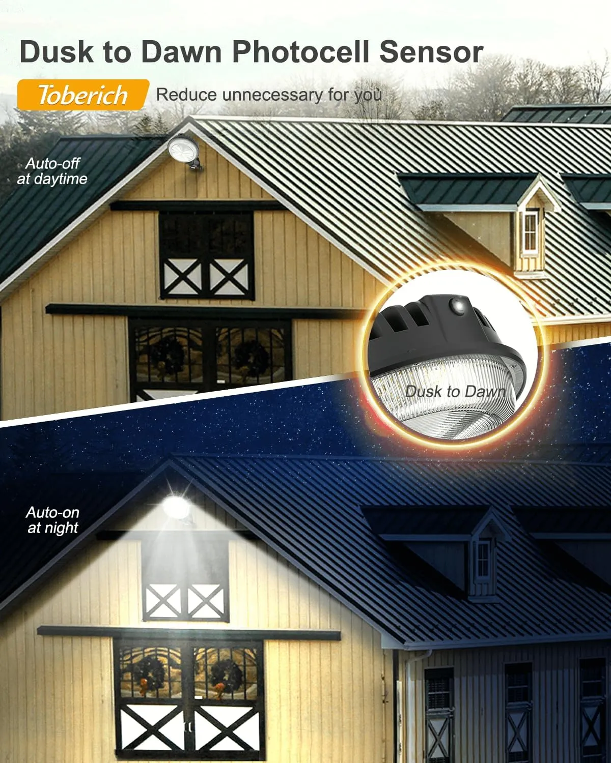 LED Barn Light, 150W 20000LM Yard Area Lights Dusk to Dawn Outdoor Lighting with Photocell 6500K Adjustable Angle Daylight IP66 Waterproof Street Lights for Security/Farmhouse/Garage