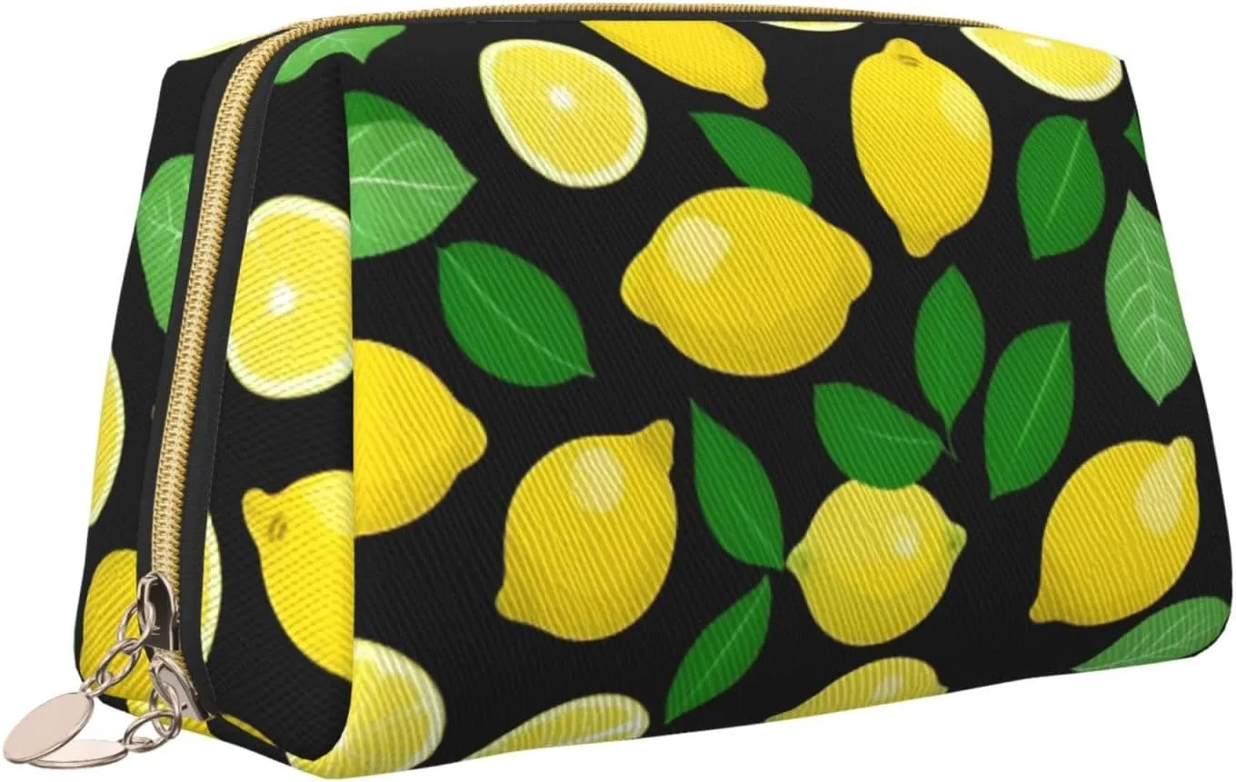 Lemon Fruit Toiletry Pouch, Travel-Friendly Makeup Organizer For Makeup Brushes, Lipsticks