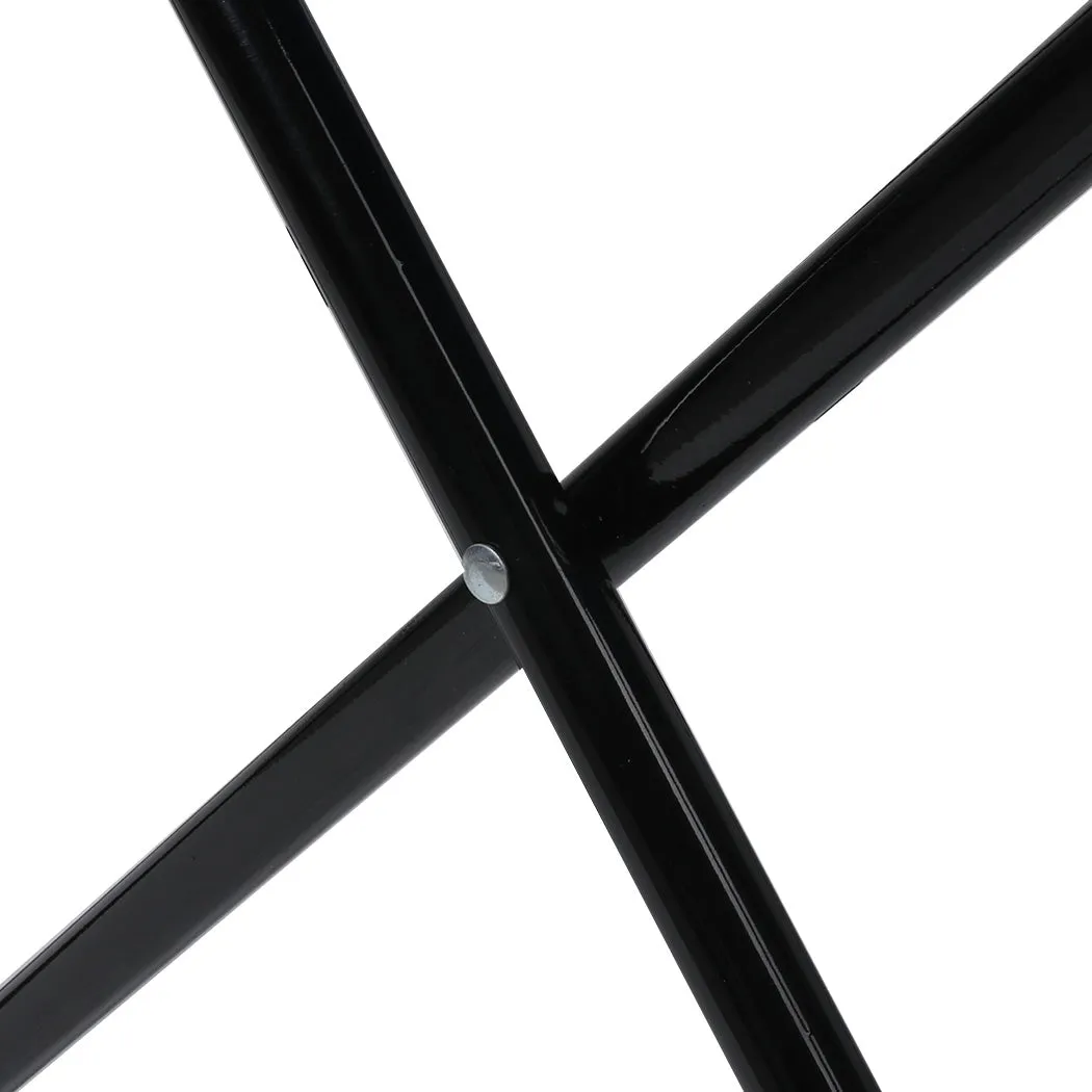 Levede 2Pcs Camping Chairs Folding Arm Black-SA_Metro
