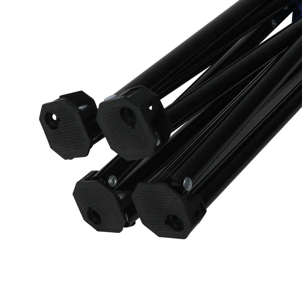 Levede 2Pcs Camping Chairs Folding Arm Black-SA_Metro