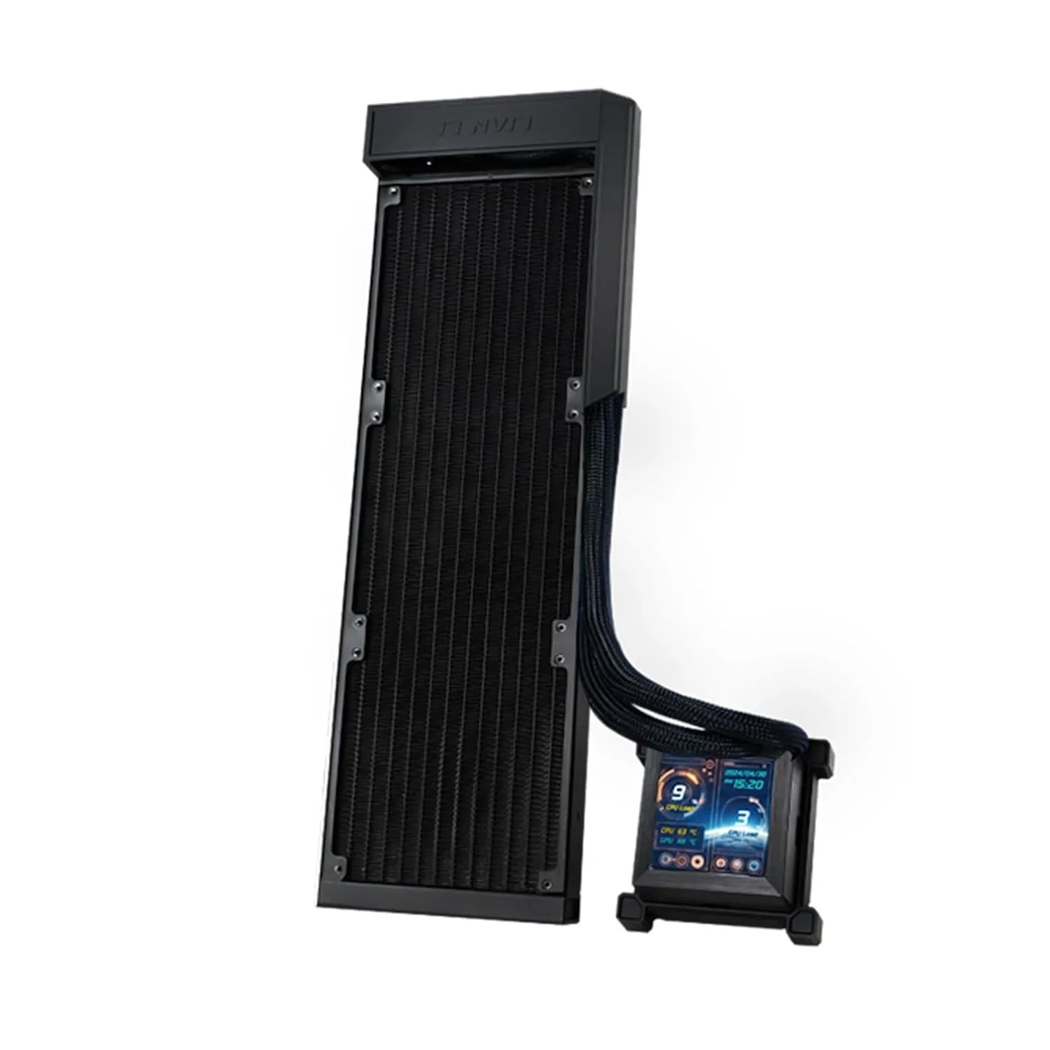 LIANLI LL-HS-LCD-360-N-BK Simple Water Cooling Kit, Fanless Model, HydroShift LCD 360 No Fan Black Side Mount Design, 2.88" Screen, IPS LCD, Japanese Authorized Dealer