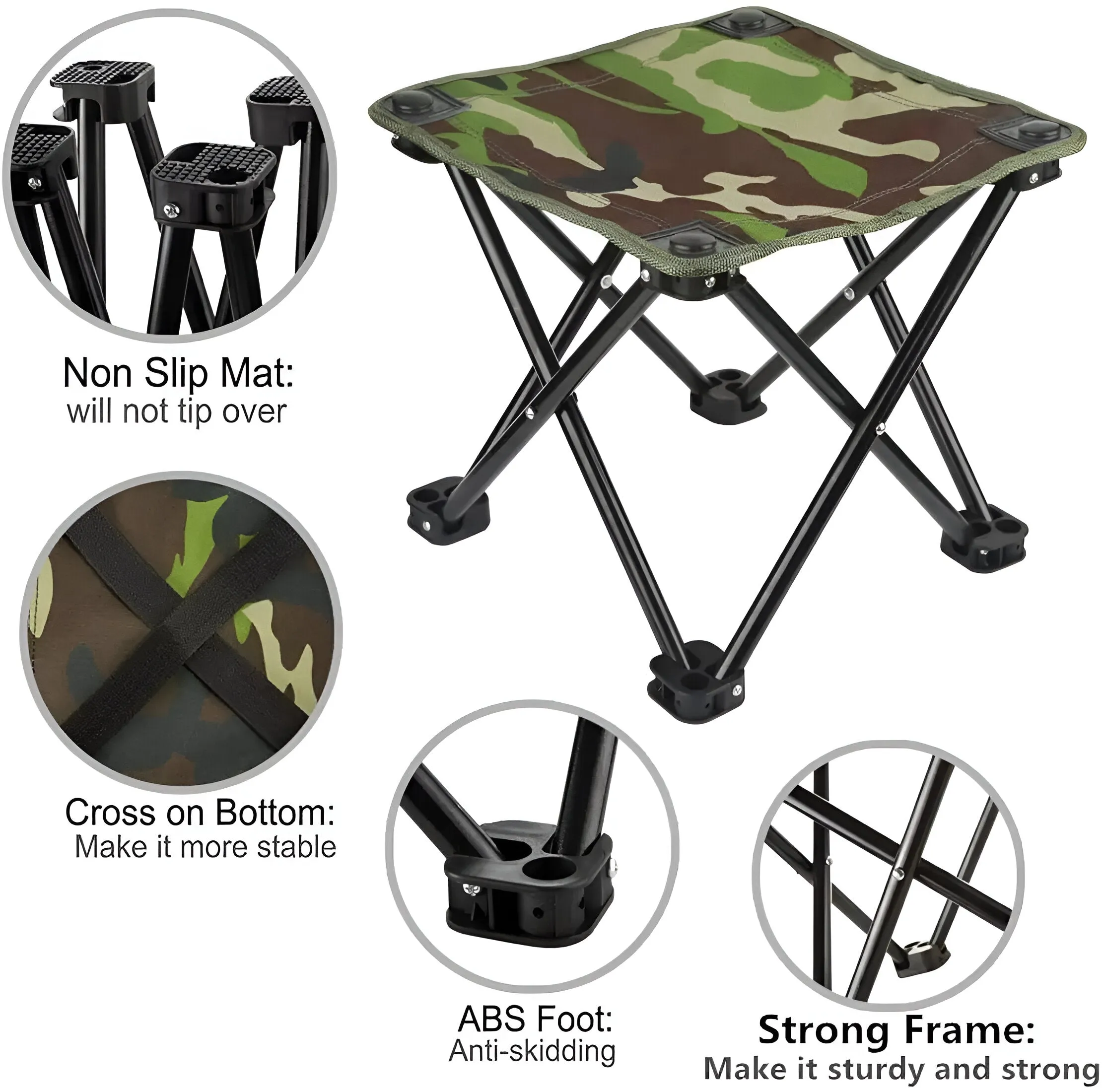 Lightweight Portable Folding Camping Square Chair