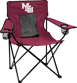 Logo Brands NCAA Mississippi State Elite Interlocking MS Chair, Unisex Adult Chair with Two Cup Holders, One Size, Team Color