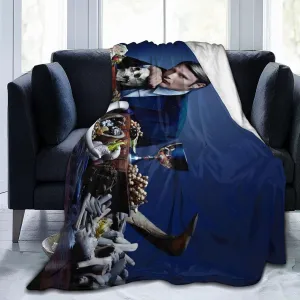 Mads Mikkelsen Blanket Flannel Fleece Printed Throw Blankets Ultra Soft Micro Warm Blanket for All Season Bedding Chair Sofa Couch Bed 50"x40"
