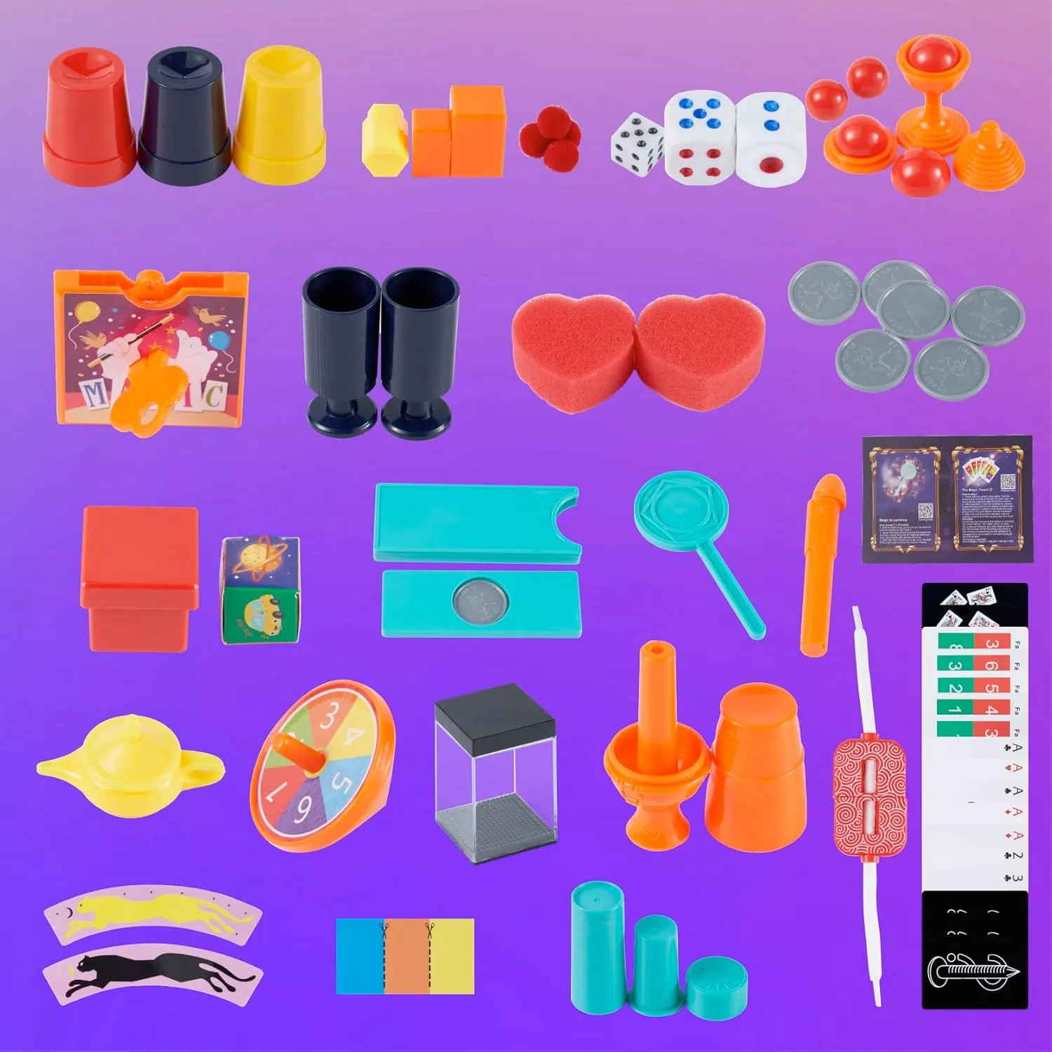 Magic Kit Over 100 Magician Tricks for Kids Ages 6-12, Magic Lamp Grail Sets for Kids Party Favors Toys Gifts for Girl Boys Beginners