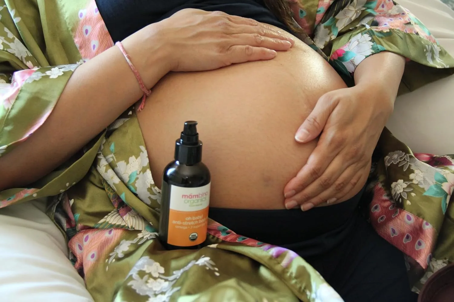 Mambino Organics First Trimester Maternity Skin Care Set   Free Bag - Pregnancy Belly Oil, Rose Facial Mist, Youth Glow Serum, Lip Balm - 4 Items