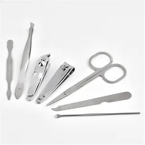 Manicure Set 7 Pieces Stainless Steel Nail Clipper Set Professional Scissors Suit Box Trimmer Grooming Manicure Cutter Kits for Nail Tools Nail Clippers Pedicure Kit (Color : 1pc Colour