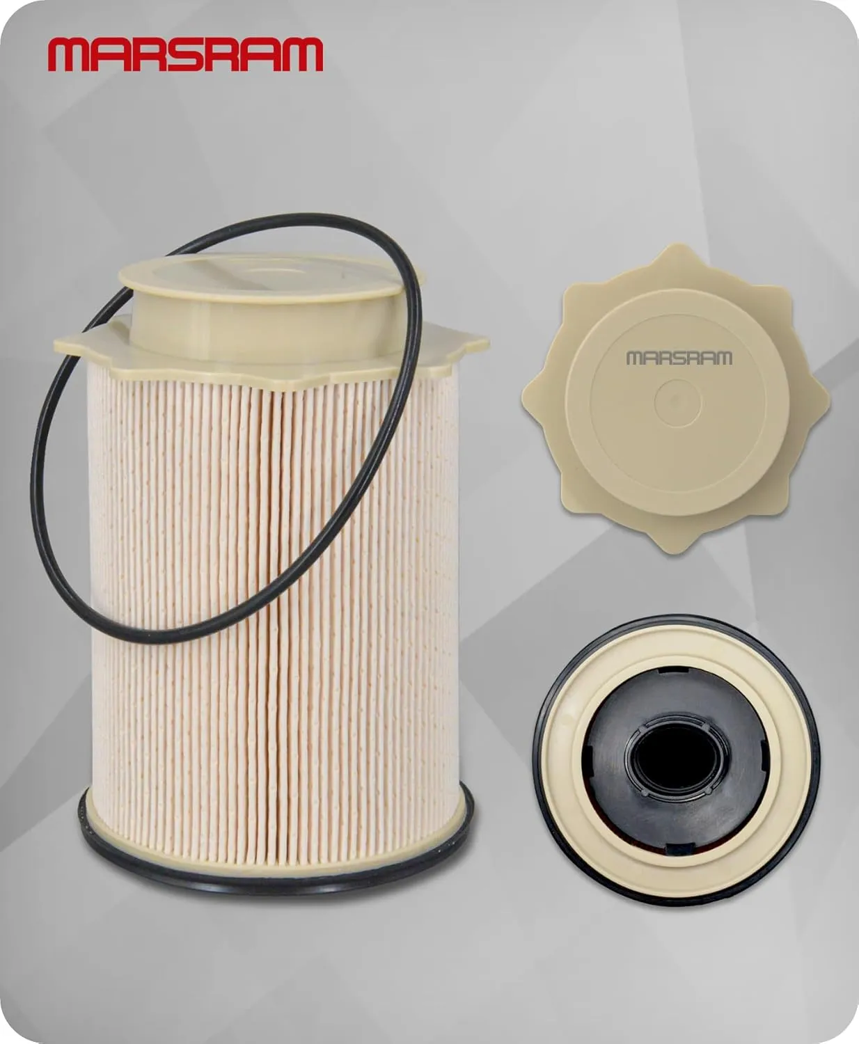 Marsram 6.7 Cummins Fuel Filter Water Separator Set fits for 2019 2020 2021 2022 2023 2024 Dodge Ram 2500 3500 4500 5500 6.7L Cummins Diesel Turbo Engines, Replace 68157291AA 68436631AA