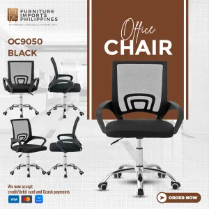 MATHEW Mesh Office Chair with Chrome Legs - Adjustable Height, 360° Swivel