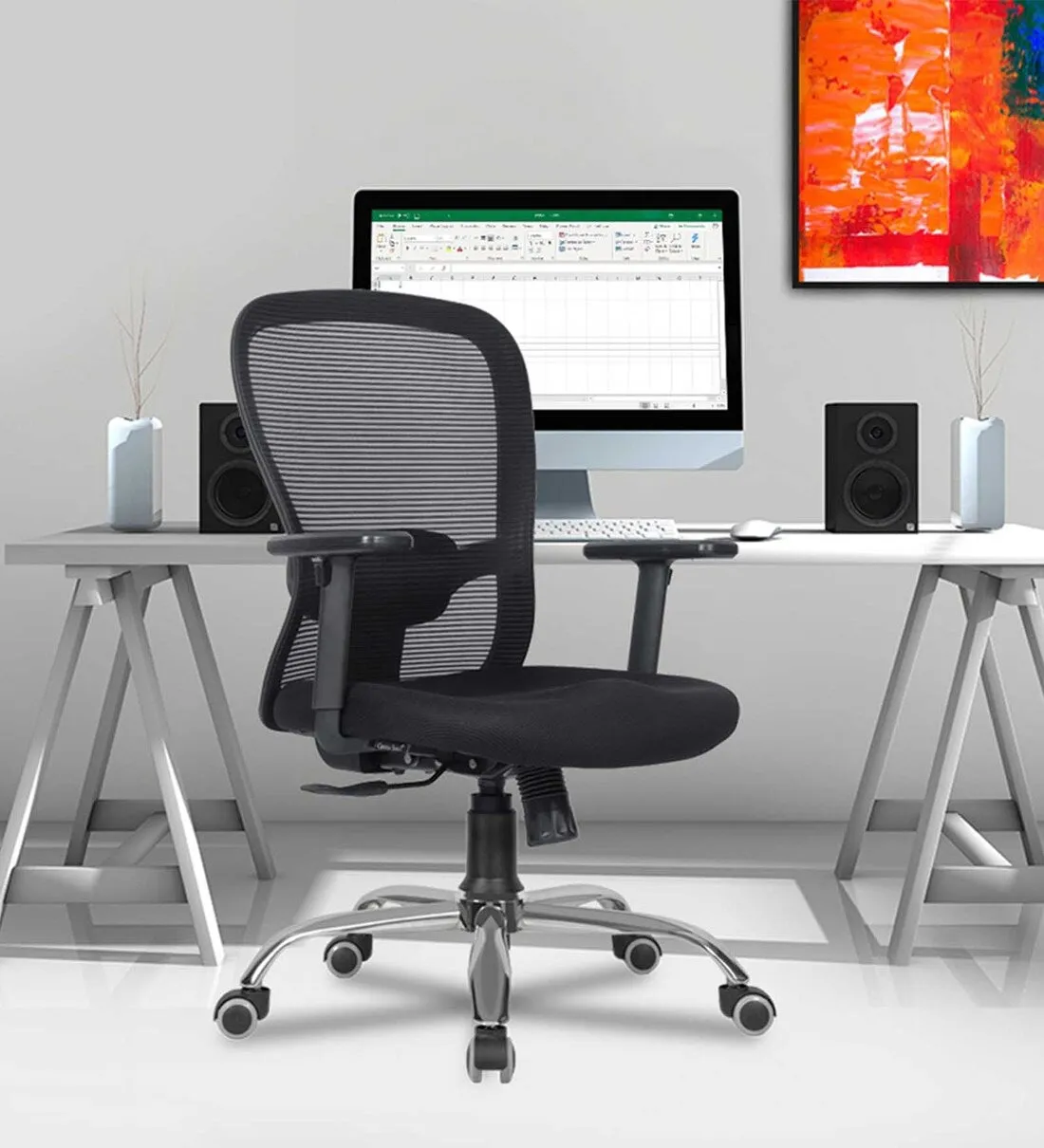 Medium Back Executive Chair with Chrome Base