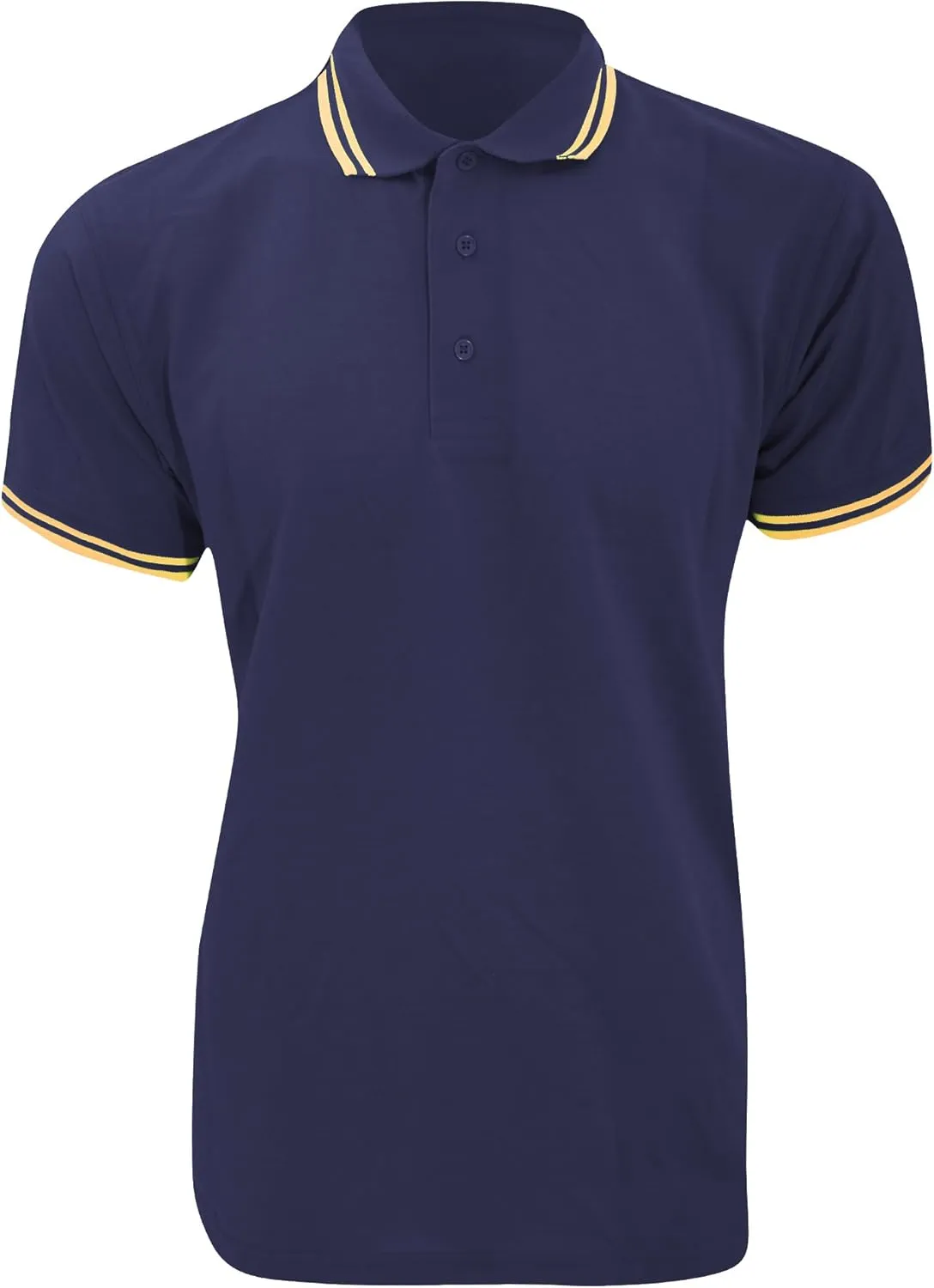 Mens Tipped Piqué Short Sleeve Polo Shirt