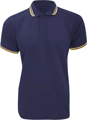 Mens Tipped Piqué Short Sleeve Polo Shirt