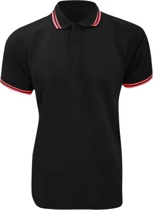 Mens Tipped Piqué Short Sleeve Polo Shirt