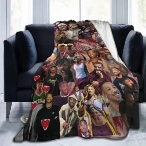 Michael B. Jordan Blanket Flannel Fleece Printed Throw Blankets Ultra Soft Micro Warm Blanket for All Season Bedding Chair Sofa Couch Bed 50"x40"