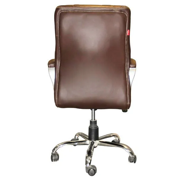 Mid Back Leatherette Office Chair with Chrome Base