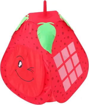 Milisten Strawberry Tent Portable Playhouse for Indoor Castle Play Tent Foldable Design for Imaginative Play and Ocean Ball Pool Fun Suitable for Ages