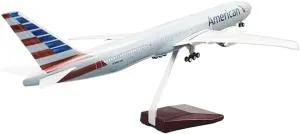 Mini Aircraft Model 1：157 for B777 Miniature Resin Diecast Plane Model W Light and Wheel Landing Gear for Collection Airplane Kit