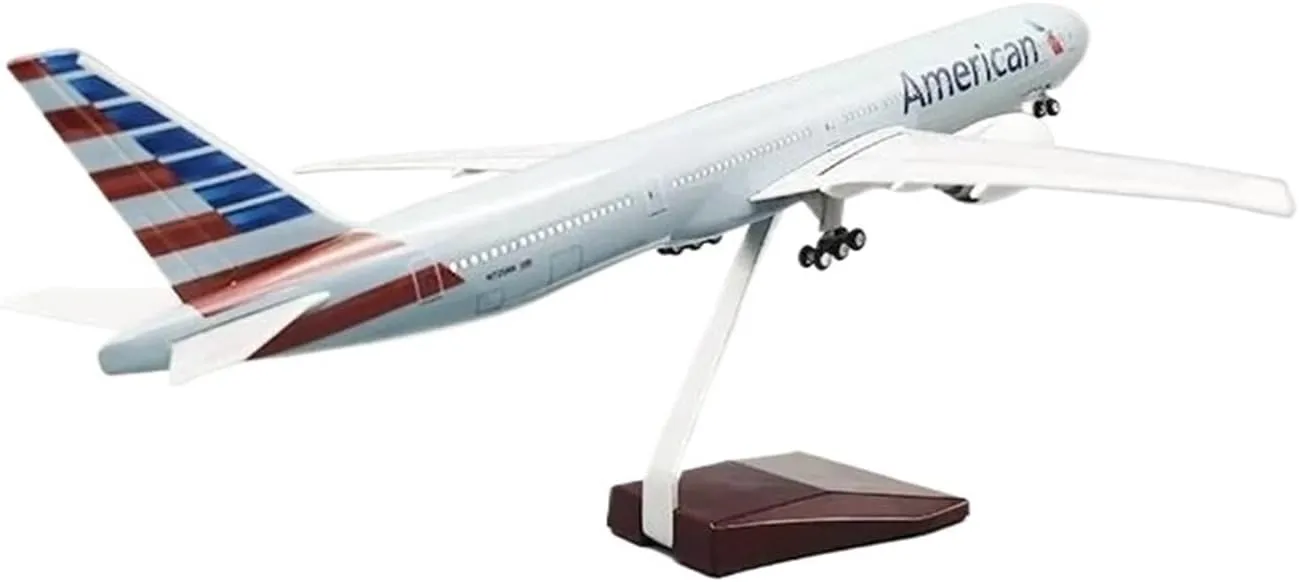 Mini Aircraft Model 1：157 for B777 Miniature Resin Diecast Plane Model W Light and Wheel Landing Gear for Collection Airplane Kit