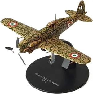 Mini Aircraft Model 1:72 for Macchi Mc.205 Veltro Creyhound Fighter Alloy Aircraft Model Collectible Airplane Kit