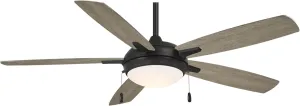 MINKA-AIRE F534L-CL/SG Lun-Aire 54 Inch Ceiling Fan with Integrated LED Light Kit with Pull Chain in Coal Finish
