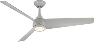 Minka Aire F678L-GRY Twist 52" Ceiling Fan with LED Lights and Remote Control, Grey
