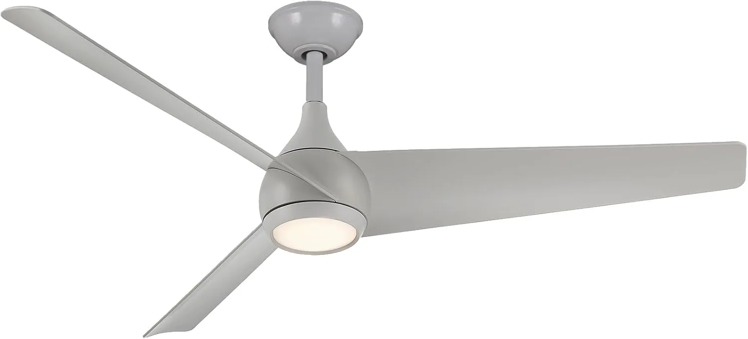 Minka Aire F678L-GRY Twist 52" Ceiling Fan with LED Lights and Remote Control, Grey