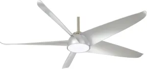 Minka-Aire F771L-BN/SL Ellipse 60" Ceiling Fan with LED Lights, Brushed Nickel