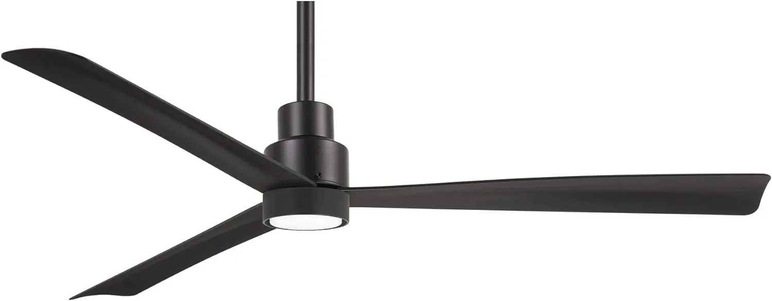 MINKA-AIRE F787-CL Simple with LED Light 52 Inch Outdoor 3 Blade Ceiling Fan with DC Motor in Coal Finish…