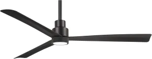MINKA-AIRE F787-CL Simple with LED Light 52 Inch Outdoor 3 Blade Ceiling Fan with DC Motor in Coal Finish…