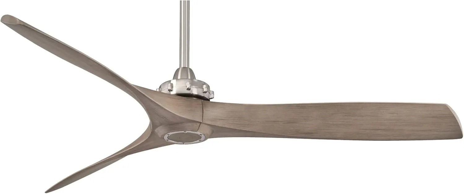 MINKA-AIRE F853-BN/AMP Aviation 60 Inch Ceiling Fan with DC Motor in Brushed Nickel Finish and Ash Maple Blades