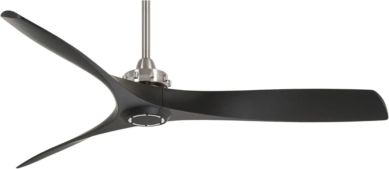 MINKA-AIRE F853-BN/CL Aviation 60 Inch Ceiling Fan with DC Motor in Brushed Nickel Finish and Coal Blades