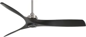MINKA-AIRE F853-BN/CL Aviation 60 Inch Ceiling Fan with DC Motor in Brushed Nickel Finish and Coal Blades