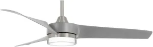 MINKA-AIRE Veer 56" LED Ceiling Fan F692L-BN/SL - Brushed Nickel