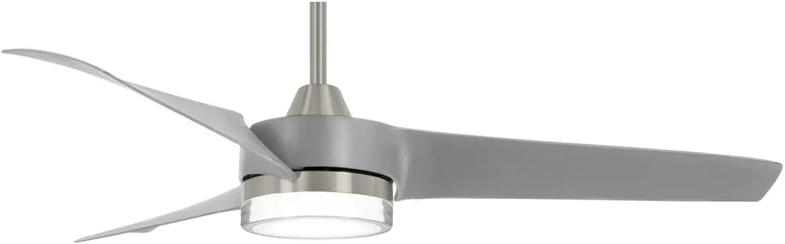 MINKA-AIRE Veer 56" LED Ceiling Fan F692L-BN/SL - Brushed Nickel
