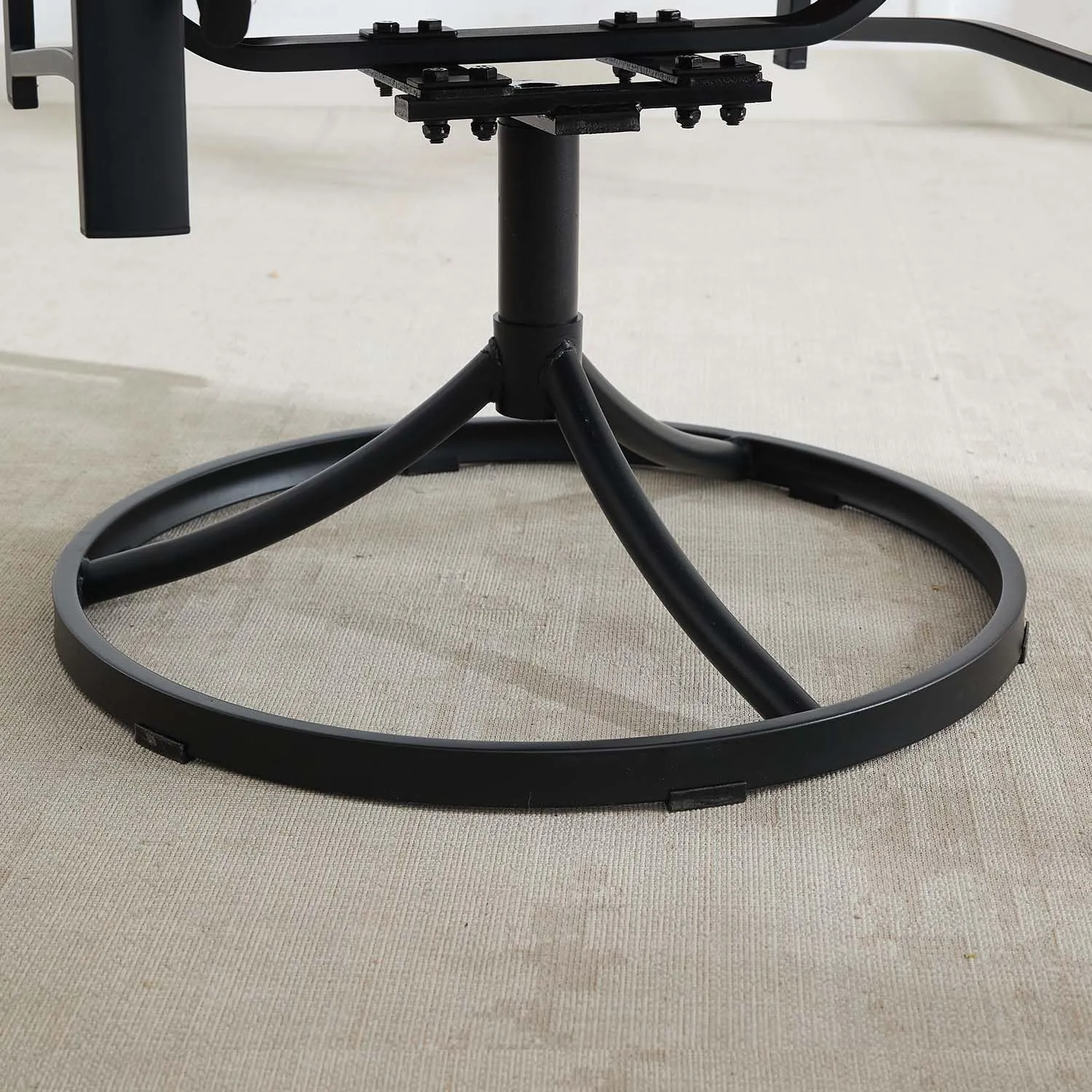 Mocha Outdoor Swivel Dining Chair Set of 2, All Weather Patio Dining Chair with Textilene High Back and Metal Frame for Backyard, Lawn Garde and Deck