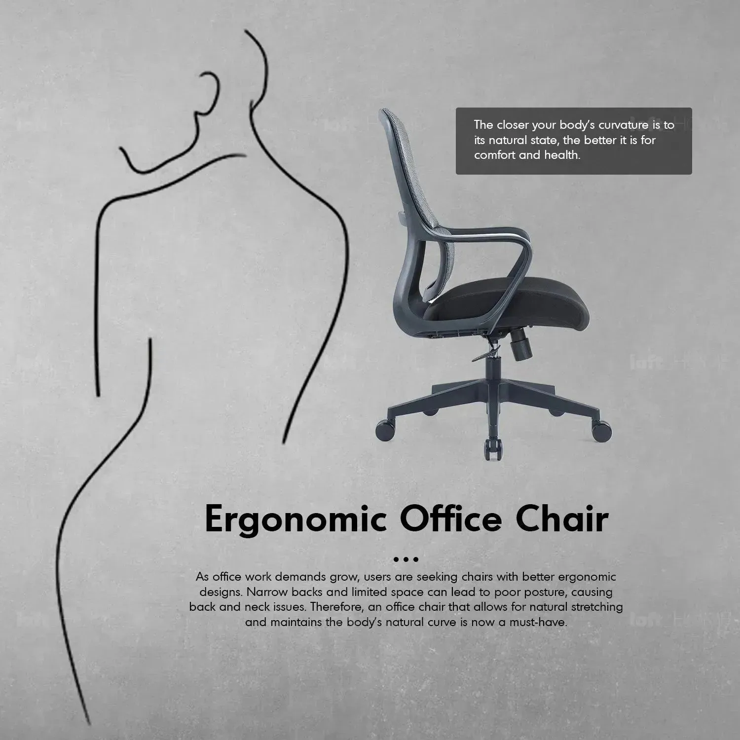 Modern Mesh Ergonomic Office Chair CURVE