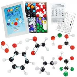 Molecular Model Kit, Organic and Inorganic Chemistry Atom and Molecule Models, for Teachers to Teach and Improve Learning Interest, 240 Pieces, Disassembly and Assembly