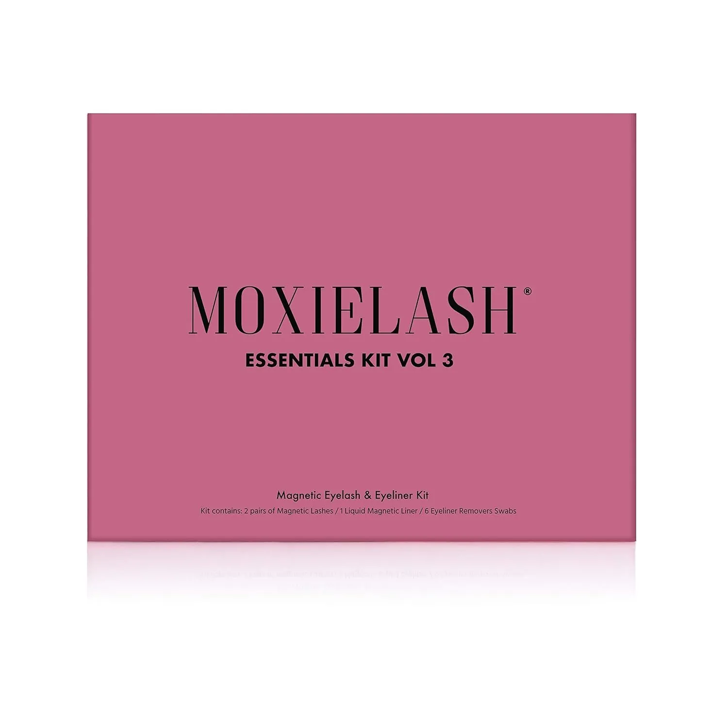MoxieLash Magnetic Eyelashes with Eyeliner Kit - Essentials Kit Vol 3 - Natural Looking False Eyelashes - Wifey & Sexy Lash   Eyeliner & Remover Swabs - USA Owned - No Glue