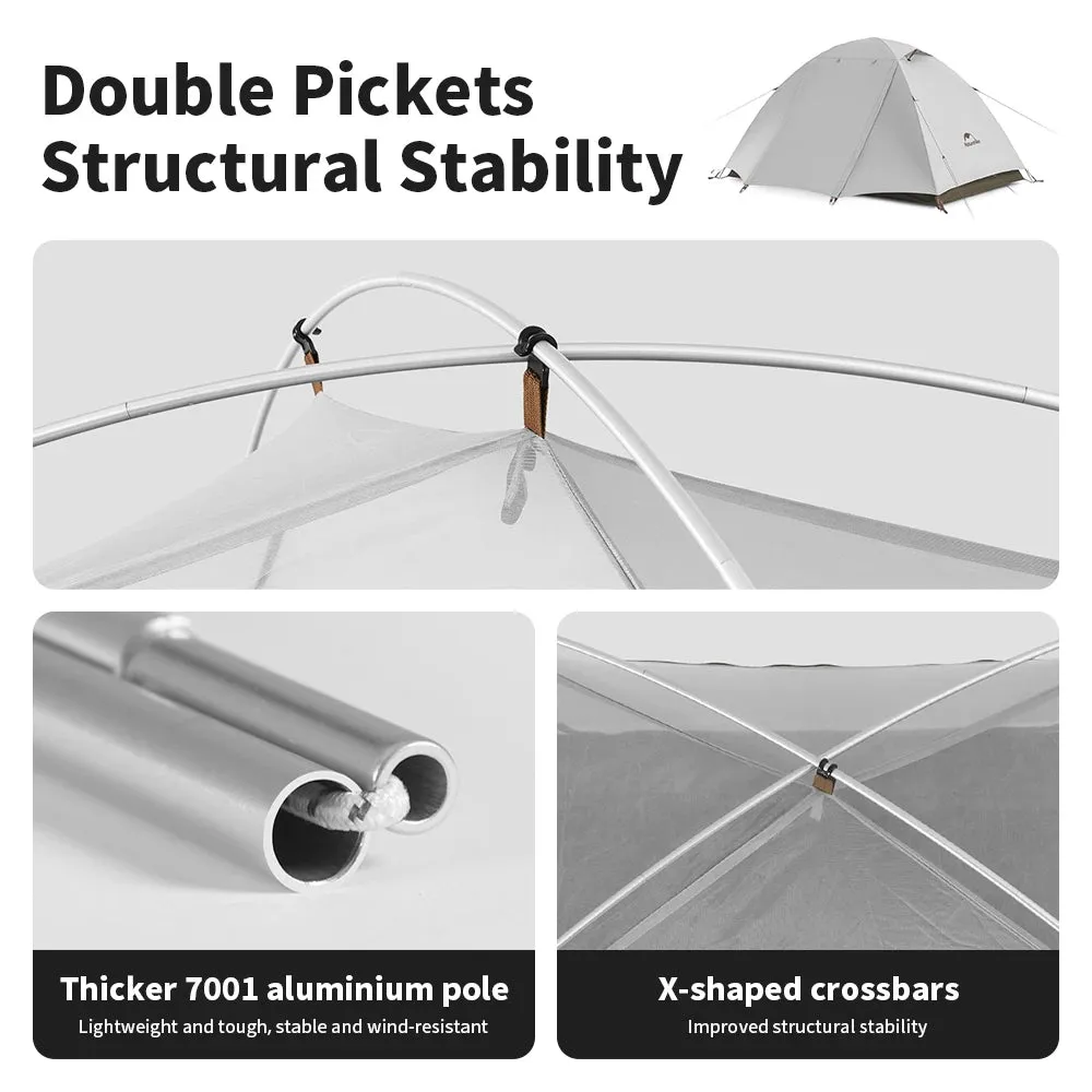 Naturehike Camping Tent 2-3 People Waterproof UPF50  Camping Tent Outdoor Ultralight Portable Hiking Trekking Sun Shelter