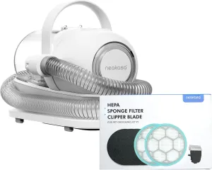 Neakasa P1 Pro Pet Grooming Kit with Sponge Filter, Clipper Blade and HEPA Replacement Kit